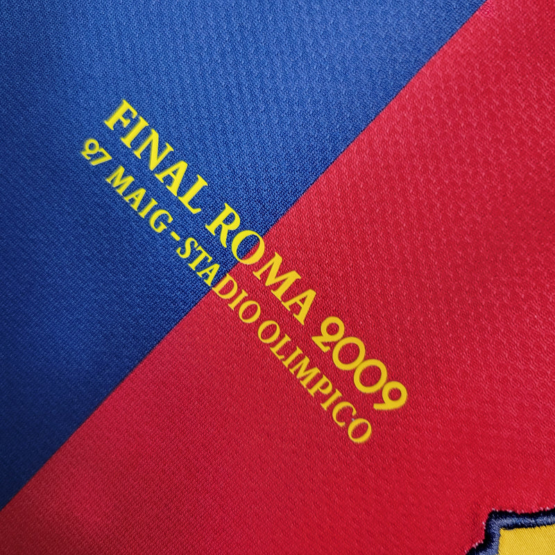 Camisa Barcelona Home 08/09 Retrô - Vermelha e azul