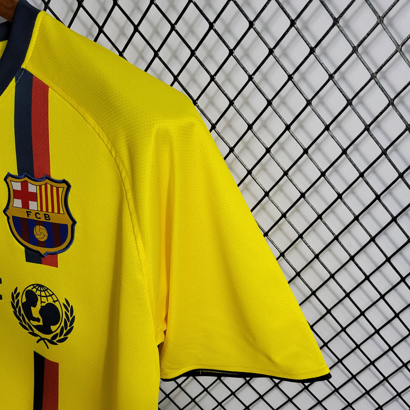 Camisa Barcelona Away 08/09 Retrô - Amarelo