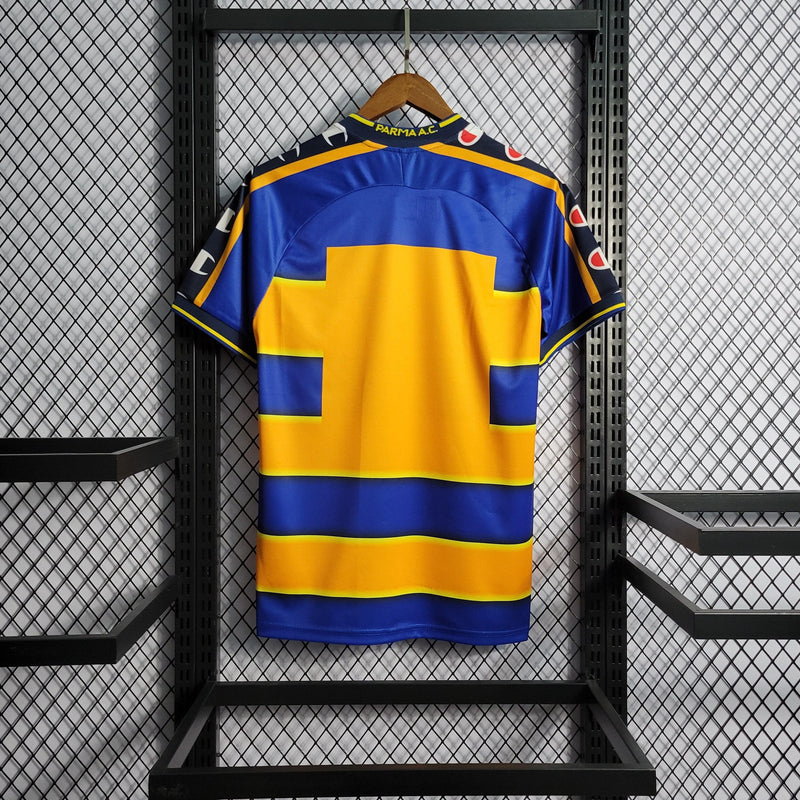 Camisa Parma Away 01/02 Retrô - Azul e Amarela