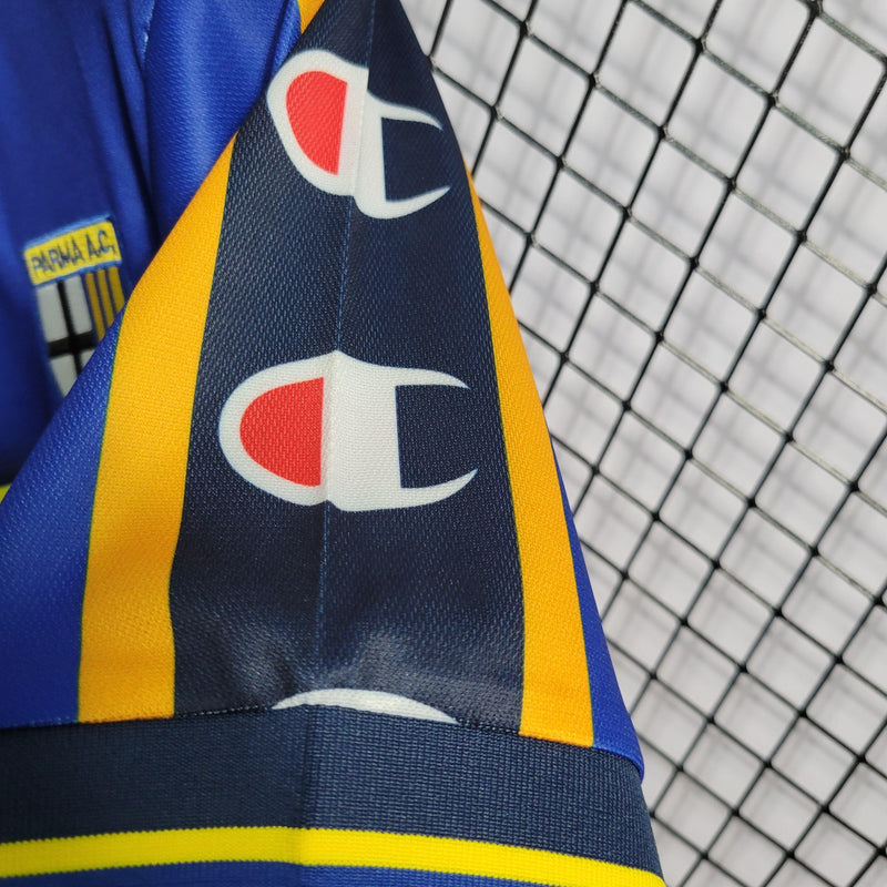 Camisa Parma Away 01/02 Retrô - Azul e Amarela