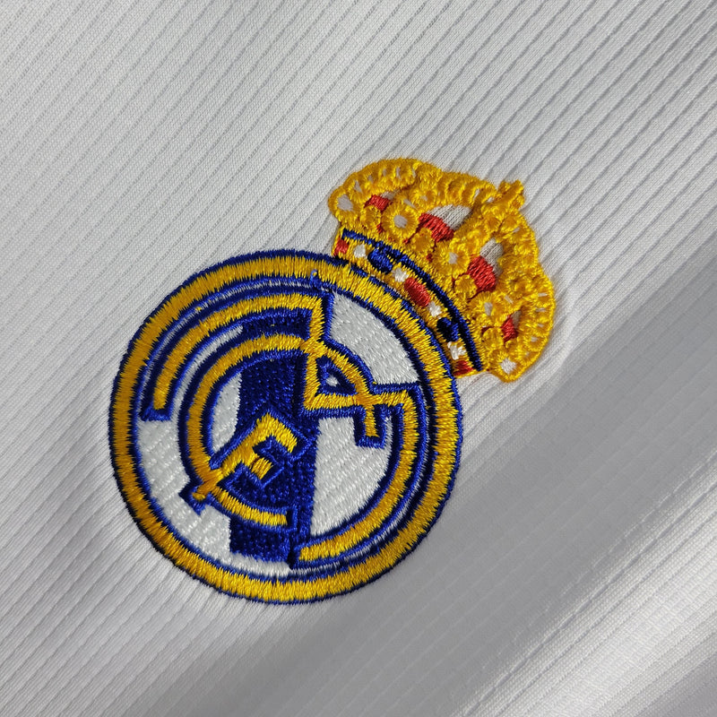 Camisa Real Madrid Home 19/20 Retrô - Branca e Dourada