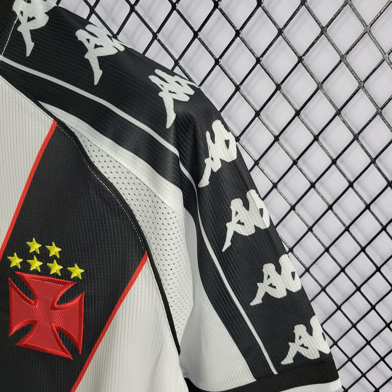 Camisa Vasco Away 2000 Retrô - Branca e Preta