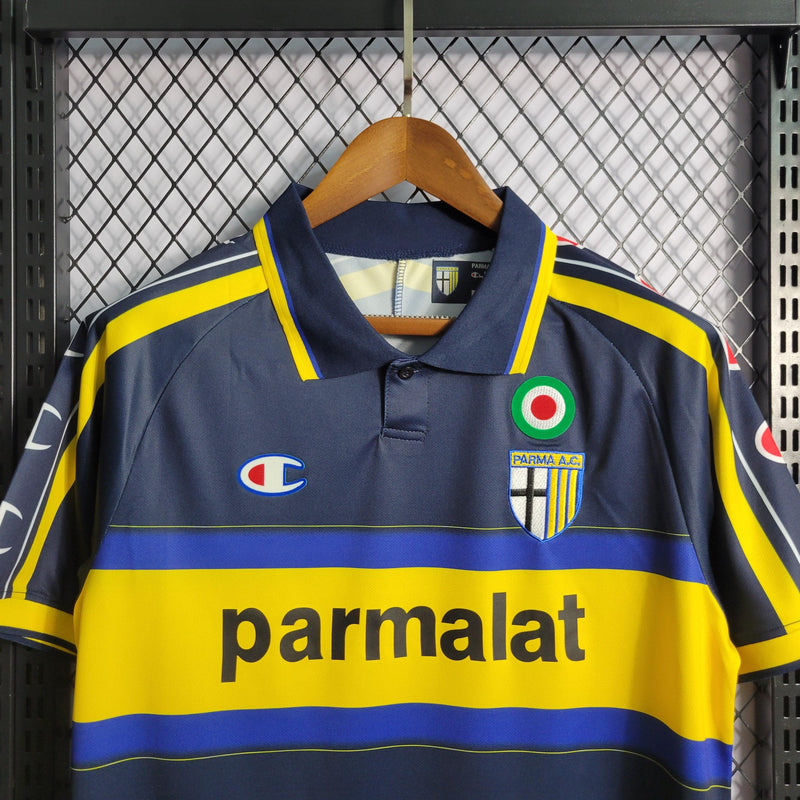 Camisa Parma Away 99/00 Retrô - Azul e Amarela