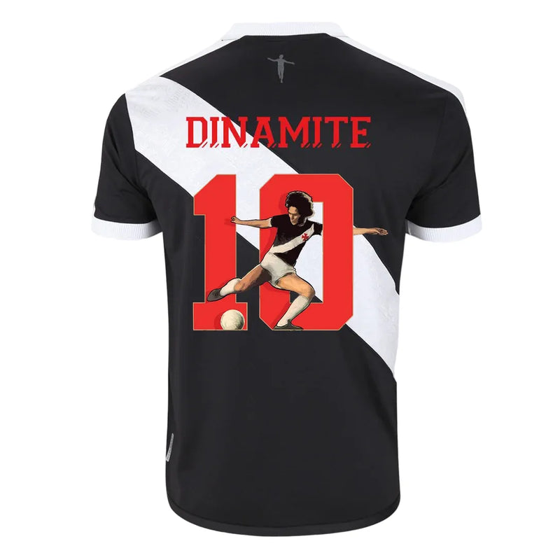 Camisa Vasco Home 24/25 Edição Limitada Roberto Dinamite nº10 - Preta e Branca