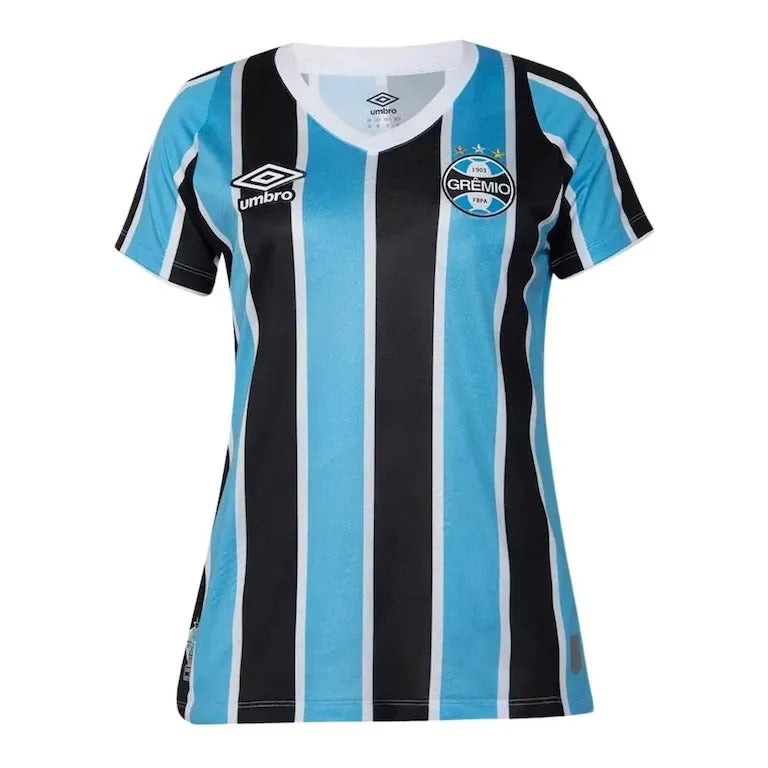 Camisa Grêmio Feminina Home 24/25 - Azul e Preta