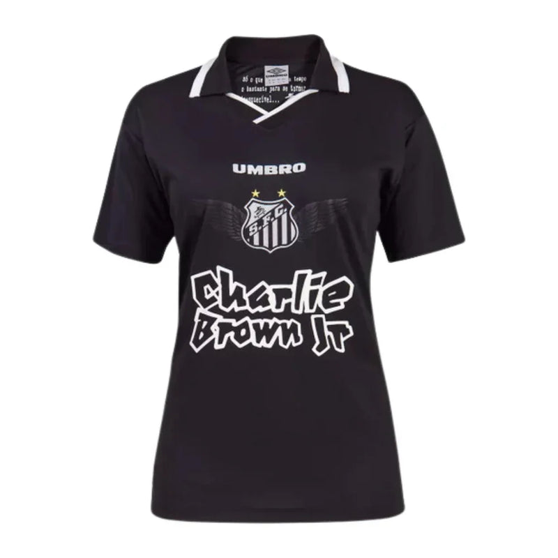 Camisa Santos Feminina Charlie Brown Jr. Marginal Alado - Preta