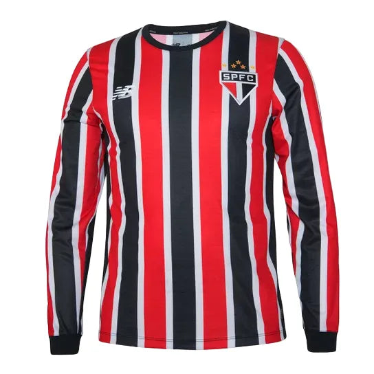 Camisa São Paulo Away 24/25 Manga Longa - Vermelha e Branca